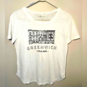 ⭐️Abercrombie And Fitch White Womans Embroidered Tshirt Size XS